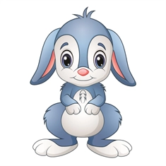 Jungle Safari Cute Rabbit Transparent Sticker